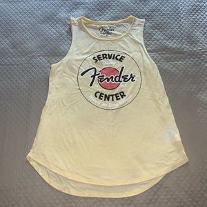 Fender service center guitar Lucky Brand tee shirt